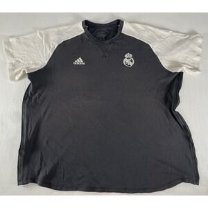 Real Madrid Travel T-Shirt Grey Off White GR4266 Adidas Mens Size 3X Top‎ Sporty